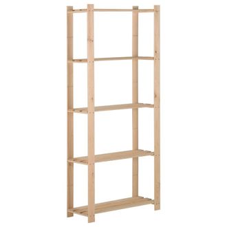 vidaXL Estanter&iacute;a De 5 Niveles Madera Pino Maciza 80x28,5x170 Cm Vidaxl