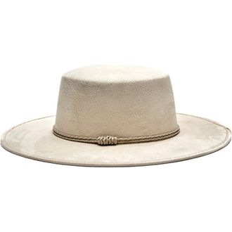 Modern Monarchie Wide Brim Suede Hat in Off White at Nordstrom Rack