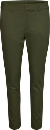 Kaffe Slim Fit Chino Broek Bosnacht - Dames - Slim Fit Broeken - Groen - S - Broeken