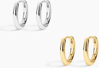 Electric Picks Tiny Hoops Set of 2 in Gold at Nordstrom