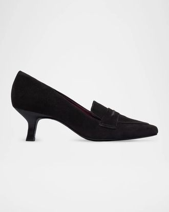 Bernardo 50mm Safi Leather Loafer Pumps