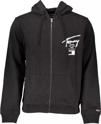Tommy Hilfiger Zwarte katoenen sweatshirt met rits - Heren - Vesten met rits - Zwart - S - Katoen - Hoodies & sweatvesten