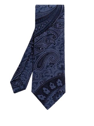 Etro paisley-patterned tie - Blue