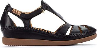 Pikolinos Leather Flat Sandals CADAQUES W8K Black