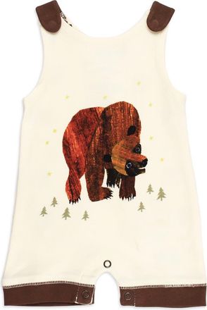 LOvedbaby x The Very Hungry Caterpillar Organic Cotton Sleeveless Romper in Brown Bear at Nordstrom, Size 18-24M