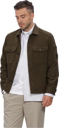 C.P. Company Exclusives Overshirt In Felted Wool - Heren - Zomerjassen - Groen - XL - Wol - Jassen