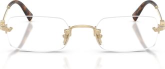 Miu Miu 0mu 50yv Rimless Rectangular Eyeglasses