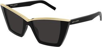 Saint Laurent SL 570 Zonnebril - Dames - Zonnebrillen - Zwart - 54 MM - Nylon - Accessoires