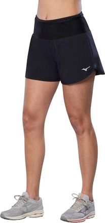 Mizuno Womens Multi Pocket Running Short In Black