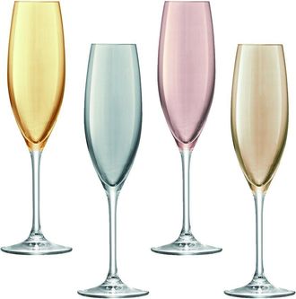 LSA International Lsa International Set Of 4 Polka Champagne Flute 8Oz