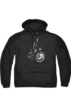 Gildan The Batman And His Motorcycle Adult Pull Over Hoodie / Hooded Sweatshirt