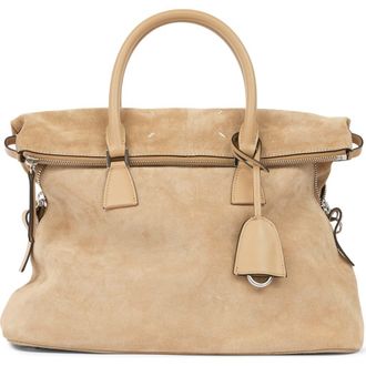 Maison Margiela Medium 5AC Soft Suede Handheld Bag in Camel at Nordstrom