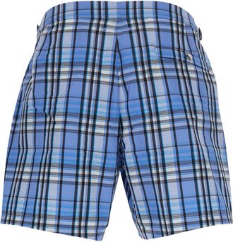 Burberry Mens Swim Shorts Selkirk Sr Light Blue Polyester Beachwear Sea Clothing