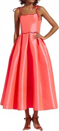 Celia B Alma Midi Dress In Iridescent Coral