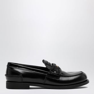 Miu Miu Mocassini neri in pelle spazzolata