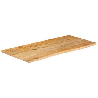 Berkfield Home Table Top Live Edge 100x60x3.8 cm Solid Wood Mango in Brown