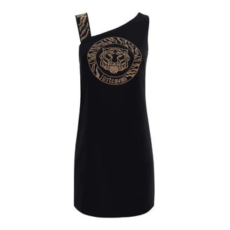Just Cavalli Black Short Sleeve Dress 74Pbo9A5N0197899