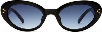 Le Specs Tootsie 53mm Cat Eye Sunglasses in Black /Smoke Grad at Nordstrom