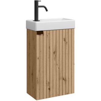 Badplaats Mueble De Ba&ntilde;o Bosco 40 X 22 Cm - Roble - Mueble De Ba&ntilde;o Con Lav