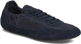 Django & Juliette Brinkle Flat Sneaker in Navy Leather at Nordstrom, Size 38