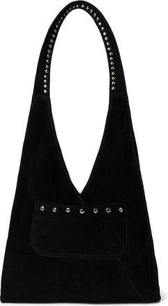 Free People Soho Suede Stud Shoulder Cross Body Womens Handbags Black, Leather