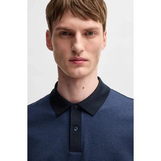 HUGO BOSS Heren, Tops, Blauw, Maat: 3XL Katoen