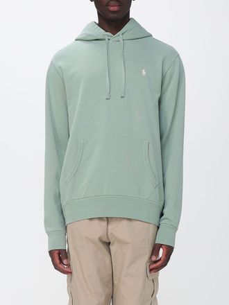 Polo Ralph Lauren Felpa con cappuccio in cotone con logo ricamato e tasca a marsupio