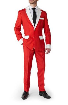 OppoSuits Santa Faux Fur Trim Christmas Suit in Red at Nordstrom Rack, Size X-Large