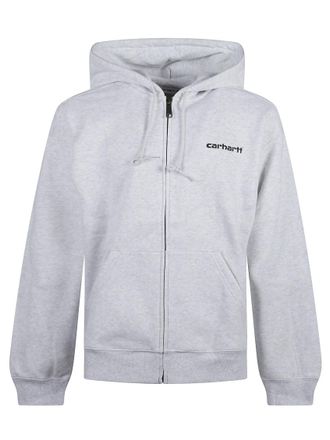 Carhartt Work in Progress Light Grey Logo Hoodie