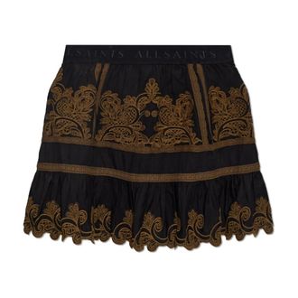 AllSaints Rokken, Dames, Zwart, S, Katoen, Katya Skirt