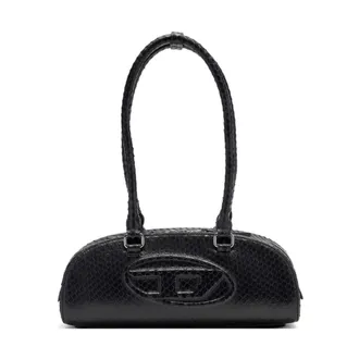 Diesel Tassen, unisex, Zwart, ONE Size, Leer, 1DR Dome Shoulder EW