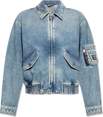 Dolce & Gabbana Jassen, Heren, Blauw, XL, Denim, Denim Jack met een Vintage Effect