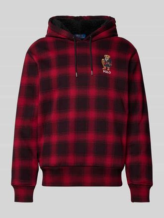 Polo Ralph Lauren Hoodie mit Label-Stitching in Rot, Gr&ouml;&szlig;e L