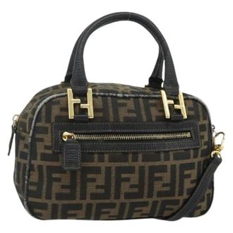 Fendi Pre-owned Handbags, female, Brown, Size: ONE SIZE Pre-owned Zucca Canvas Hand Bag