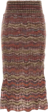 Vivienne Westwood Womens Multicolor Mohair Blend Flora Skirt Aw26multi Exterior: Alpaca Nylon Pantaloni Trousers