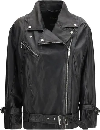 Pinko Lambskin Leather Womens Jacket