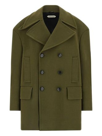 Namacheko Douglas double-breasted coat - men - Polyamide/Wool/Elastane - M - Green