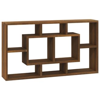 vidaXL Vidaxl - Estanter&iacute;a De Pared Con 8 Compartimentos Roble Marr&oacute;n