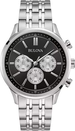 Bulova Mens Classic Black Dial Watch