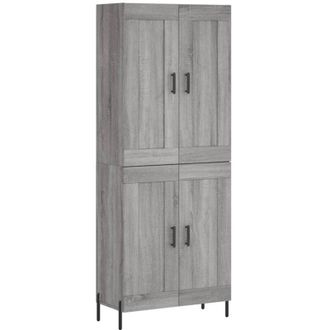 vidaXL vidaXL Credenza Grigio Sonoma 69,5x34x180 cm in Legno Multistrato