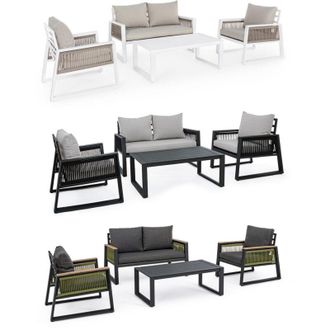 BIZZOTTO Salotto da giardino Divano 2 Sedie Tavolino Set Arredo Esterno Captiva Bizzotto Colore principale: Bianco