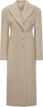Andamane hourglass buttoned coat - 108|IVORY