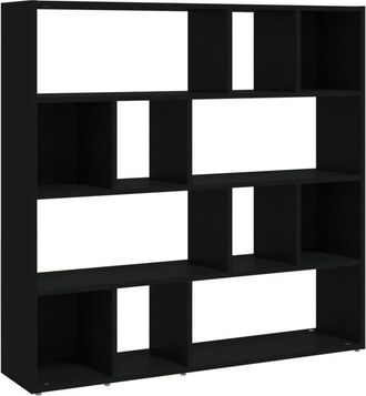 vidaXL Estantería de libros/divisor de espacios negro 105x24x102 cm Vidaxl