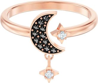 Swarovski Accessoires, Dames, Roze, ONE Size, Moon-Design Ring