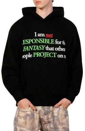 Pleasures Responsible Graphic Cotton Blend Hoodie in Black at Nordstrom, Size X-Large