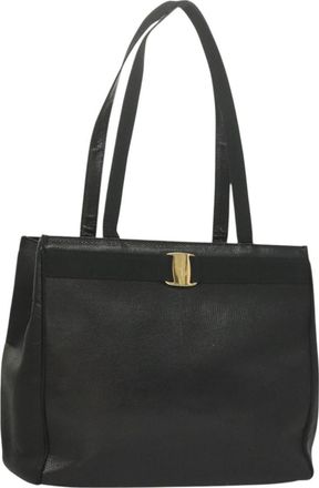 Ferragamo Vala Shoulder Bag Leather Leather Bag (Pre-Owned)