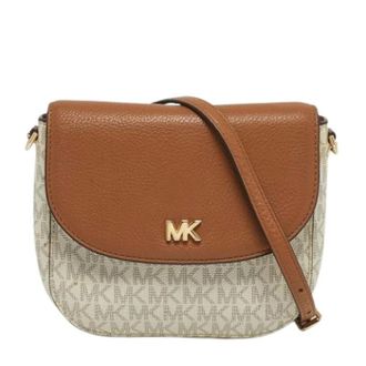 Michael Kors Pre-owned Coated Canvas Schoudertas - Dames - Pre-owned - Bruin - Maat: ONE Size