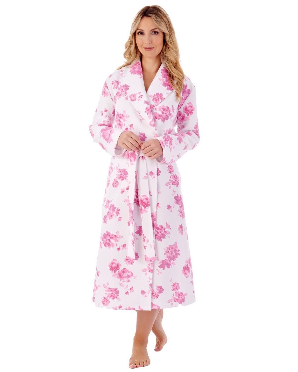 Slenderella Ladies Button Up Coral Fleece Dressing Gown Bath Robe with  Waffle Detail Large (Heather) from 39.65 - on Stylight