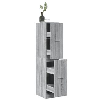 vidaXL Armadietto Da Farmacia Grigio Sonoma 30x41x144,5 Cm Truciolato - Vidaxl