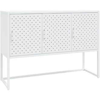vidaXL Aparador De Acero Blanco 105x35x75 Cm Vidaxl